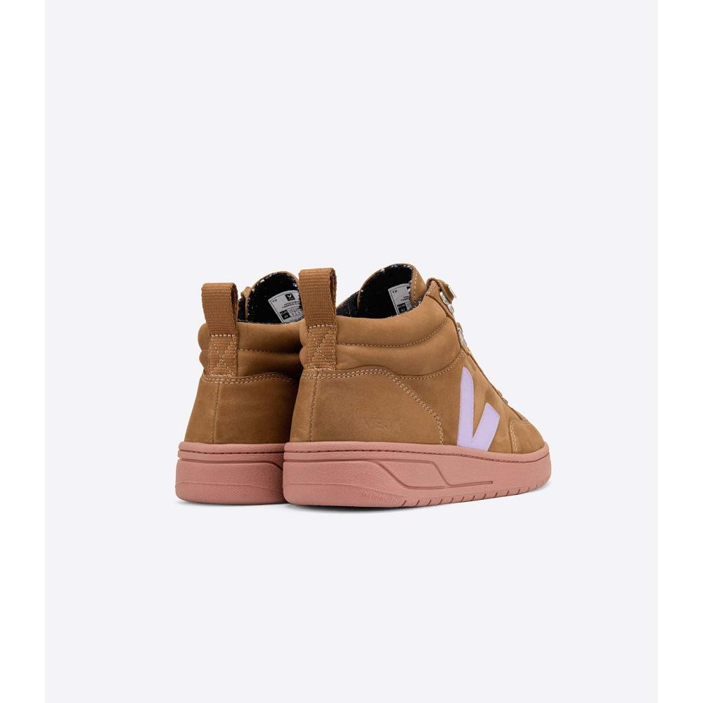 Veja RORAIMA NUBUCK Women's High Tops Coffee | CA 358LIS